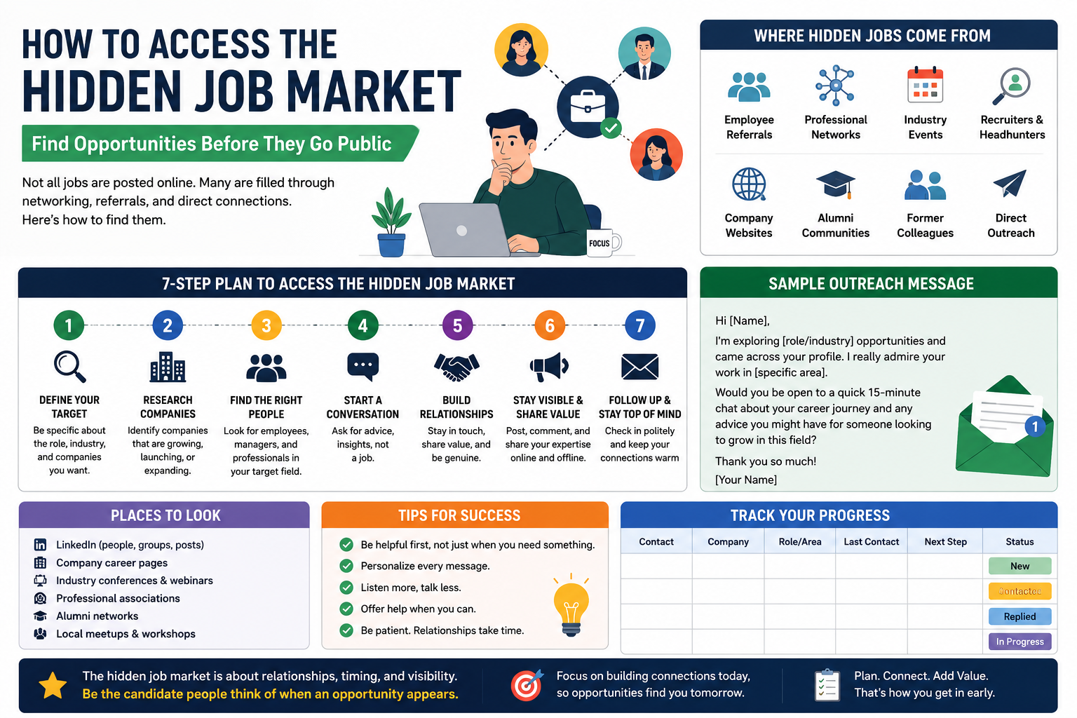 Professional mapping employers and contacts to access the hidden job market